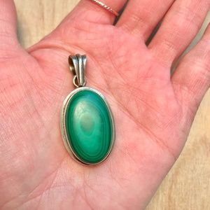 Malachite gemstone pendant